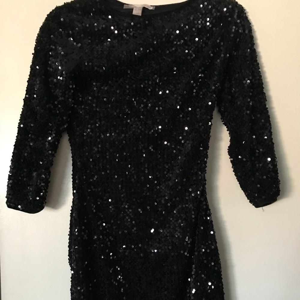 Black Sequined Dress